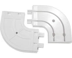 GARDINIA Ronde Bocht 90° Voor Dubbelsporige Gordijnrails 2 Stuks