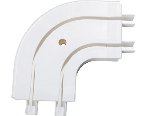 GARDINIA Ronde Bochtverlenging 90° Voor Dubbelsporige Gordijnrails 1 GARDINIA Ronde Bochtverlenging 90° Voor Dubbelsporige Gordijnrails