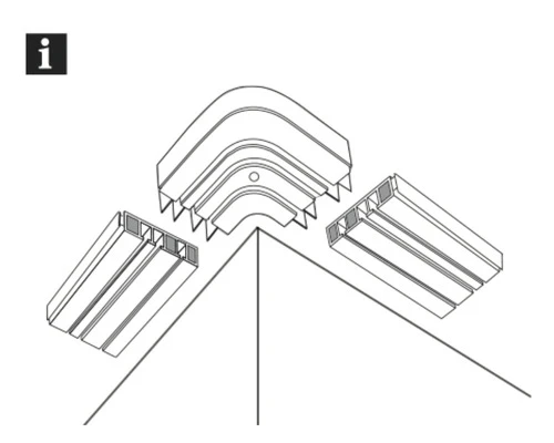 GARDINIA Ronde Bochtverlenging 90° Voor Driesporige Gordijnrails 3 GARDINIA Ronde Bochtverlenging 90° Voor Driesporige Gordijnrails - Afbeelding 3