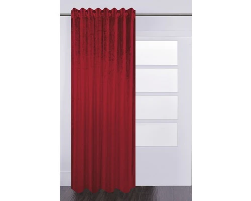 SOLEVITO Gordijn Met Plooiband Velvet Rood 140x280 Cm 1 SOLEVITO Gordijn Met Plooiband Velvet Rood 140x280 Cm