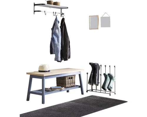 HAMAT Schoonloopmat Triplebrush Zwart 133x200 Cm 2 HAMAT Schoonloopmat Triplebrush Zwart 133x200 Cm - Afbeelding 2