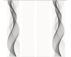 HOME FASHION Paneelgordijn Opalia Grijs 60x245 Cm Set Van 4