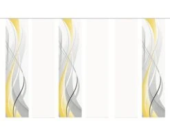 HOME FASHION Paneelgordijn Carlisle Geel 60x245 Cm Set Van 6