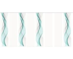 HOME FASHION Paneelgordijn Opalia Turquoise 60x245 Cm Set Van 8