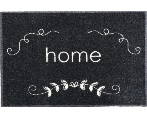 MD ENTREE Schoonloopmat Ambiance Home Flower Zwart 50x75 Cm 1 MD ENTREE Schoonloopmat Ambiance Home Flower Zwart 50x75 Cm