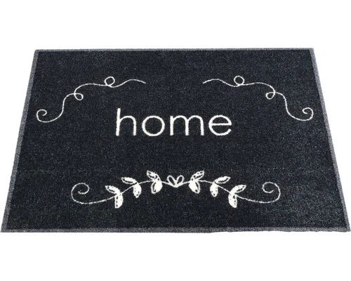 MD ENTREE Schoonloopmat Ambiance Home Flower Zwart 50x75 Cm 4 MD ENTREE Schoonloopmat Ambiance Home Flower Zwart 50x75 Cm - Afbeelding 4