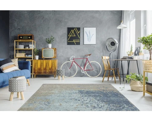 KAYOOM Vloerkleed Blaze Blauw 155x230 Cm 4 KAYOOM Vloerkleed Blaze Blauw 155x230 Cm - Afbeelding 4