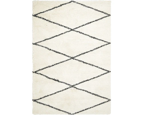 Vloerkleed Odra Ruit Wit/zwart 160x230 Cm 1 Vloerkleed Odra Ruit Wit/zwart 160x230 Cm