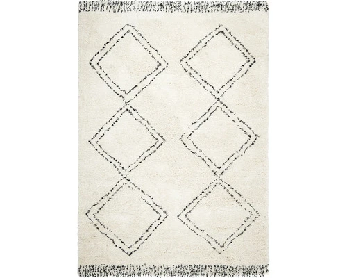 Vloerkleed Royal Vierkant Wit/zwart 160x230 Cm 1 Vloerkleed Royal Vierkant Wit/zwart 160x230 Cm