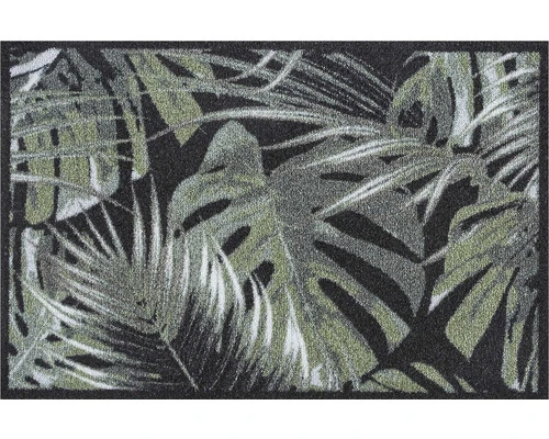MD ENTREE Schoonloopmat Ambiance Palm Leaves Zwart/groen 50x75 Cm 2 MD ENTREE Schoonloopmat Ambiance Palm Leaves Zwart/groen 50x75 Cm - Afbeelding 2