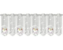 Vitrage Eenhoorn Wit 45x140 Cm