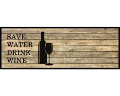 MD ENTREE Loper Cook&Wash Save Water Drink Wine 50x150 Cm