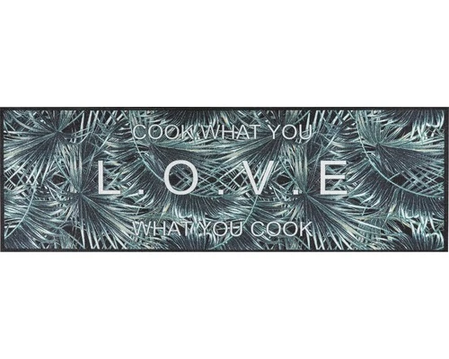 MD ENTREE Loper Cook&Wash Cook What You Love Antraciet/groen 50x150 Cm 1 MD ENTREE Loper Cook&Wash Cook What You Love Antraciet/groen 50x150 Cm