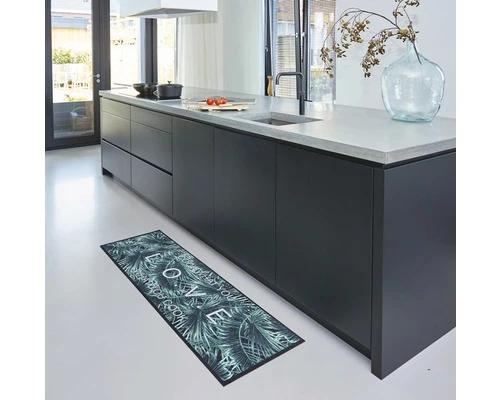 MD ENTREE Loper Cook&Wash Cook What You Love Antraciet/groen 50x150 Cm 2 MD ENTREE Loper Cook&Wash Cook What You Love Antraciet/groen 50x150 Cm - Afbeelding 2