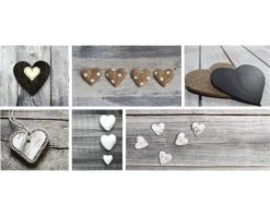 MD ENTREE Loper Universal Hearts Grijs/beige 67x150 Cm