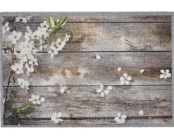 MD ENTREE Schoonloopmat Impression Flowers On Wood 40x60 Cm