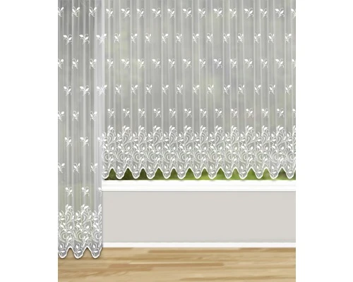 Gordijn Met Plooiband Jacquard Wit 175x300 Cm 2 Gordijn Met Plooiband Jacquard Wit 175x300 Cm - Afbeelding 2