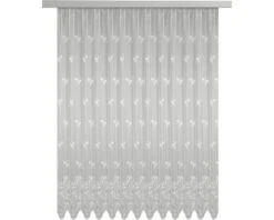 Gordijn Met Plooiband Jacquard Wit 245x300 Cm