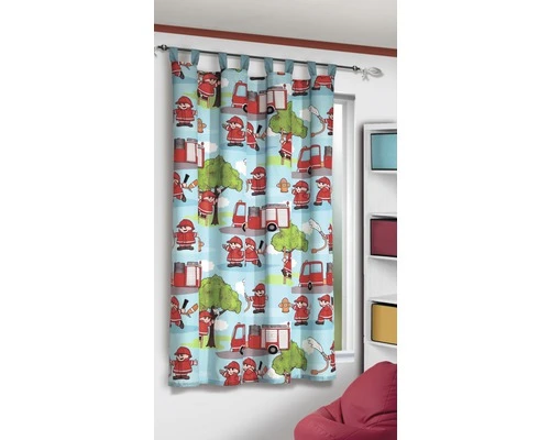 Gordijn Met Lussen Brandweer Blauw 140x160 Cm 2 Gordijn Met Lussen Brandweer Blauw 140x160 Cm - Afbeelding 2