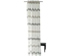 HOMING Gordijn Met Plooiband Lena Grijs 140x245 Cm