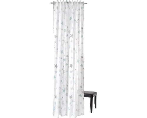 HOMING Gordijn Met Plooiband Stars Blauw 140x245 Cm 1 HOMING Gordijn Met Plooiband Stars Blauw 140x245 Cm