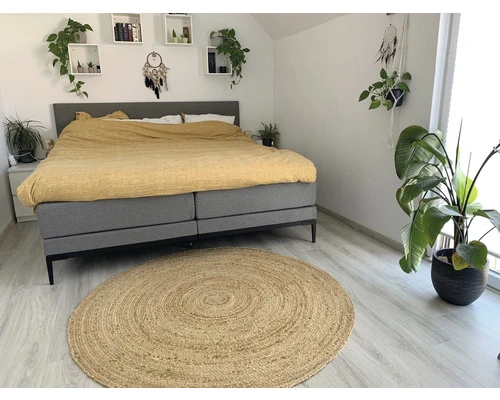 Vloerkleed Natuur Beige ø 160 Cm 2 Vloerkleed Natuur Beige ø 160 Cm - Afbeelding 2