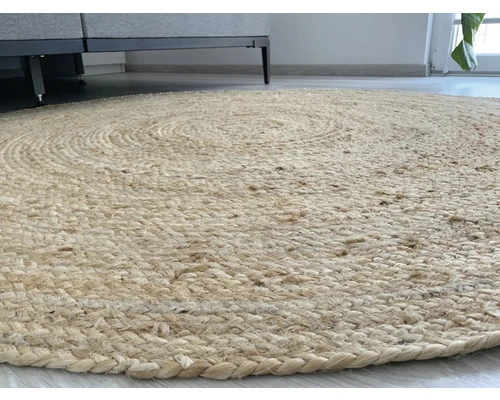 Vloerkleed Natuur Beige ø 160 Cm 4 Vloerkleed Natuur Beige ø 160 Cm - Afbeelding 4