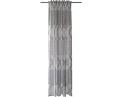 HOMING Gordijn Met Plooiband Melvin Grijs 140x245 Cm