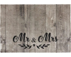 MD ENTREE Schoonloopmat Ambiance Mr & Mrs 50x75 Cm