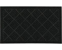 Deurmat Rubber Eco Contures Zwart 60x90 Cm