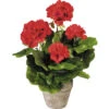Kunstplant Geranium Rood In Pot H 34 Cm
