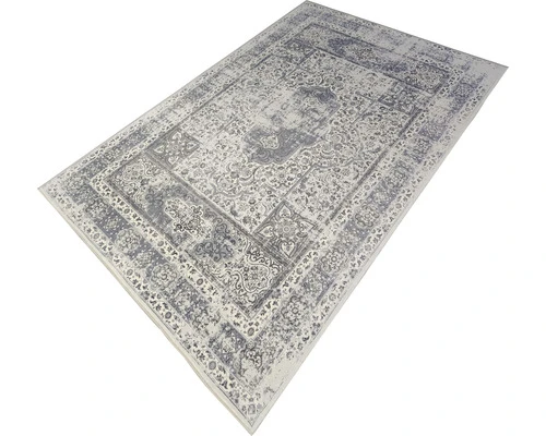 SOLEVITO Vloerkleed Vintage Nela Zilver 160x230 Cm 2 SOLEVITO Vloerkleed Vintage Nela Zilver 160x230 Cm - Afbeelding 2