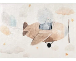 Kinderkleed Olifant In Vliegtuig 140x200 Cm