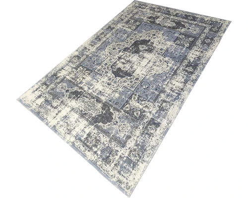 SOLEVITO Vloerkleed Vintage Nela Blauw 160x230 Cm 2 SOLEVITO Vloerkleed Vintage Nela Blauw 160x230 Cm - Afbeelding 2
