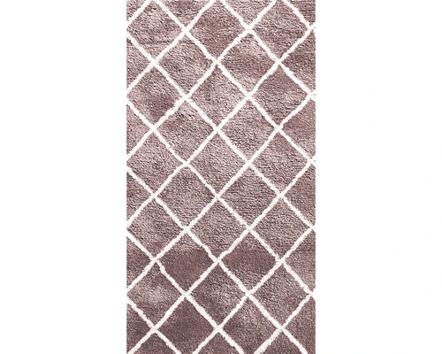 SOLEVITO Vloerkleed Stream Ruiten Roze 80x150 Cm 1 SOLEVITO Vloerkleed Stream Ruiten Roze 80x150 Cm