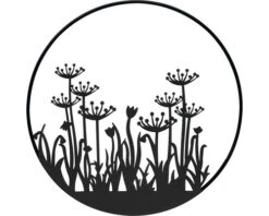 LAFIORA Ring Boterbloem Metaal Zwart Ø 40 Cm