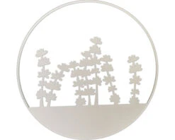 LAFIORA Ring Bloemen Metaal Wit Ø 40 Cm