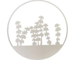LAFIORA Ring Bloemen Metaal Wit Ø 30 Cm