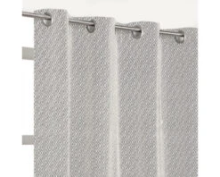 Verduisterend Gordijn Met Ringen Ruit Zwart/wit 140x245 Cm