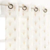 Transparant Gordijn Met Ringen Wit/goud 135x245 Cm