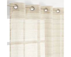 Transparant Gordijn Met Ringen Beige 140x245 Cm