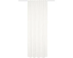 HOME FASHION Gordijn Met Ringen Teddy Wit 135x245 Cm