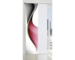 HOME FASHION Paneelgordijn Bristol Wit/rood/grijs 60x245 Cm