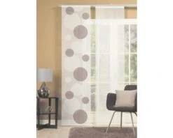 HOME FASHION Paneelgordijn Sherli Wit/taupe 60x245 Cm