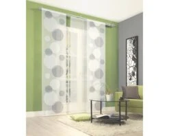 HOME FASHION Paneelgordijn Sherli Wit/grijs 60x245 Cm