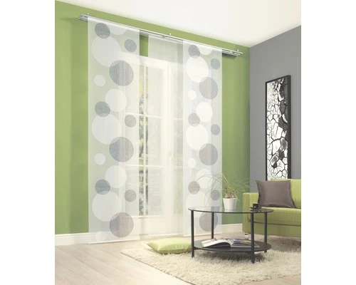 HOME FASHION Paneelgordijn Sherli Wit/grijs 60x245 Cm 1 HOME FASHION Paneelgordijn Sherli Wit/grijs 60x245 Cm