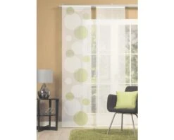 HOME FASHION Paneelgordijn Sherli Wit/groen 60x245 Cm