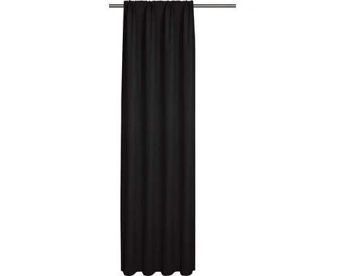 SOLEVITO Gordijn Met Plooiband Canvas Zwart 140x280 Cm 2 SOLEVITO Gordijn Met Plooiband Canvas Zwart 140x280 Cm - Afbeelding 2