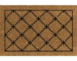 Kokosmat Princess Natuur/zwart 40x60 Cm