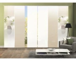 HOME FASHION Paneelgordijn Buda Beige 60x245 Cm Set Van 6